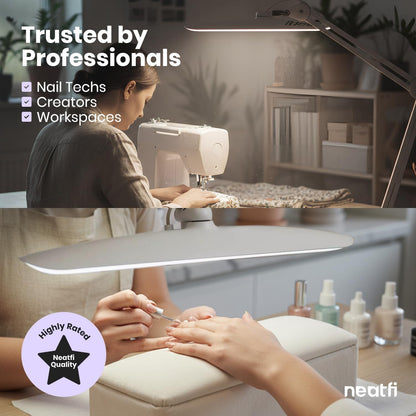 LED Desk Lamp, 2200 Lumens, 24W, 20-Inch Wide Head (Black)