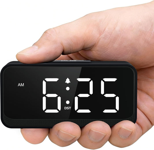 Battery Operated Small Alarm Clock: Compact Cordless Design