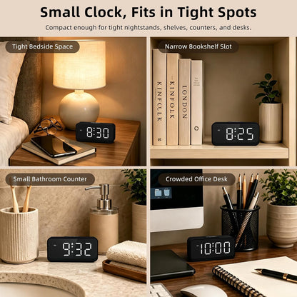 Battery Operated Small Alarm Clock: Compact Cordless Design