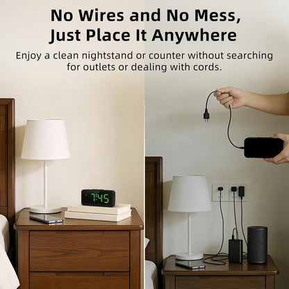 Battery Operated Small Alarm Clock: Compact Cordless Design