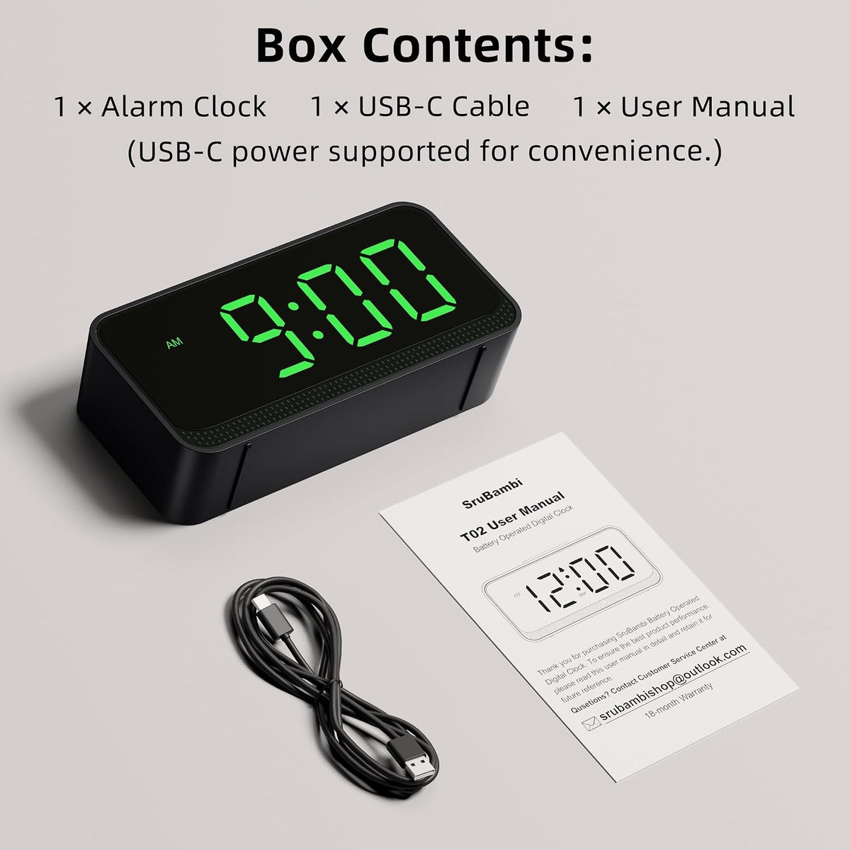 Battery Operated Small Alarm Clock: Compact Cordless Design