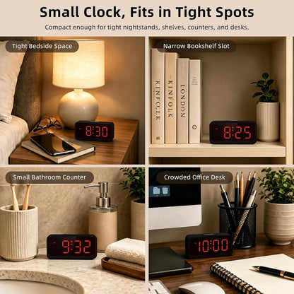 Battery Operated Small Alarm Clock: Compact Cordless Design