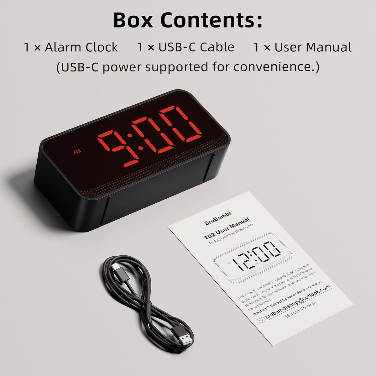 Battery Operated Small Alarm Clock: Compact Cordless Design