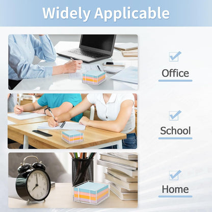 Acrylic Sticky Note Holder, 3 x 3 Crystal Clear Sticky Note Dispenser Acrylic Notepad Holder for School Home Office Desk Organization