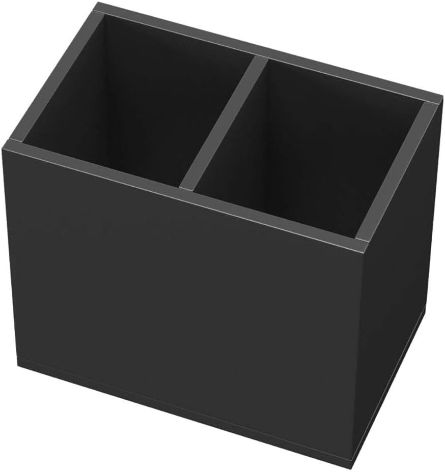Acrylic Pen Holder 4 Compartments, Clear Desk Pencil Organizer Cup