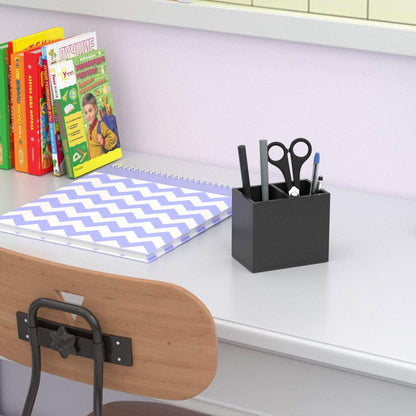 Acrylic Pen Holder 4 Compartments, Clear Desk Pencil Organizer Cup
