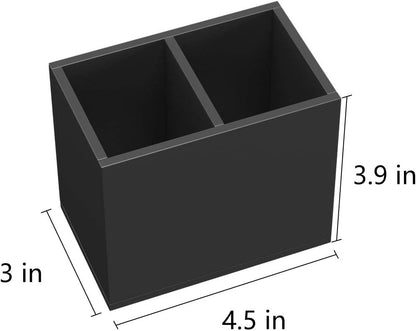 Acrylic Pen Holder 4 Compartments, Clear Desk Pencil Organizer Cup