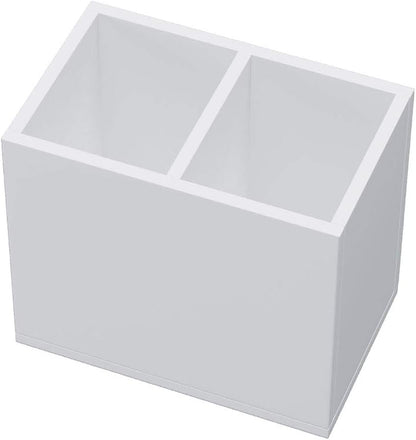 Acrylic Pen Holder 4 Compartments, Clear Desk Pencil Organizer Cup