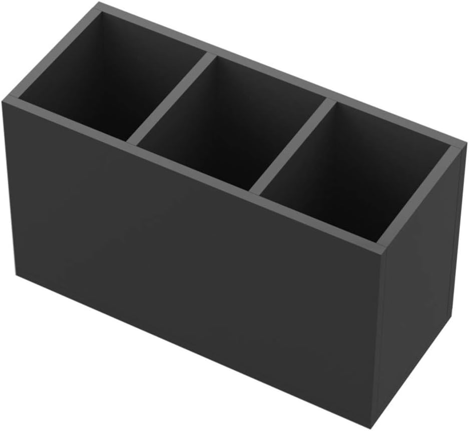 Acrylic Pen Holder 4 Compartments, Clear Desk Pencil Organizer Cup