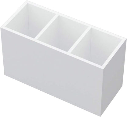 Acrylic Pen Holder 4 Compartments, Clear Desk Pencil Organizer Cup