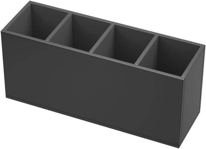 Acrylic Pen Holder 4 Compartments, Clear Desk Pencil Organizer Cup
