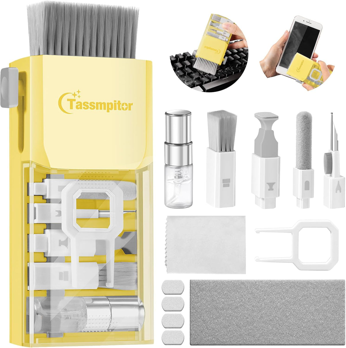 All-in-1 Keyboard Cleaner Laptop Cleaning Kit,Computer Screen-Safe Tools