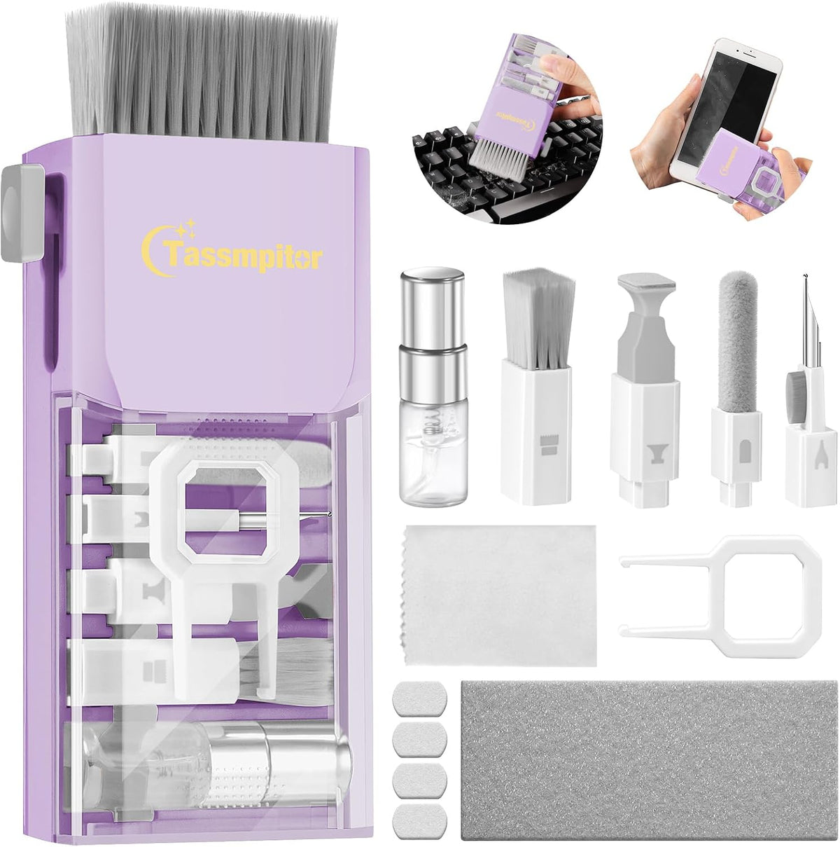 All-in-1 Keyboard Cleaner Laptop Cleaning Kit,Computer Screen-Safe Tools