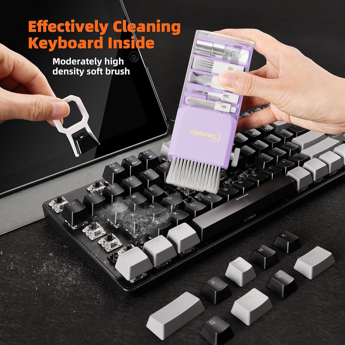 All-in-1 Keyboard Cleaner Laptop Cleaning Kit,Computer Screen-Safe Tools