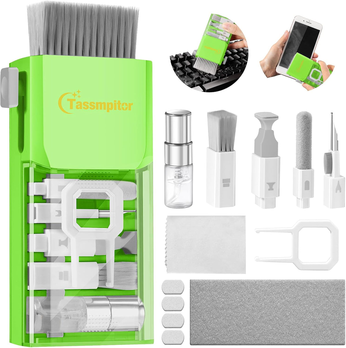 All-in-1 Keyboard Cleaner Laptop Cleaning Kit,Computer Screen-Safe Tools