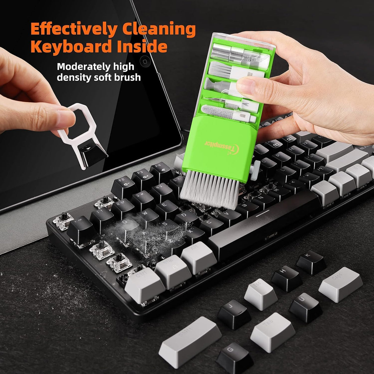 All-in-1 Keyboard Cleaner Laptop Cleaning Kit,Computer Screen-Safe Tools