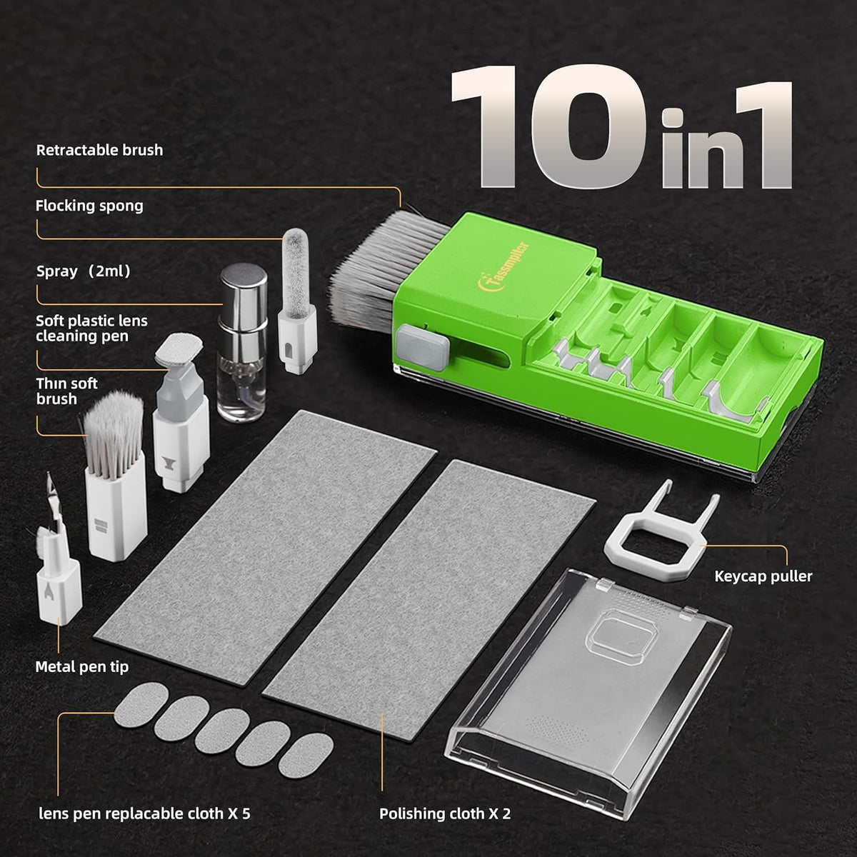 All-in-1 Keyboard Cleaner Laptop Cleaning Kit,Computer Screen-Safe Tools