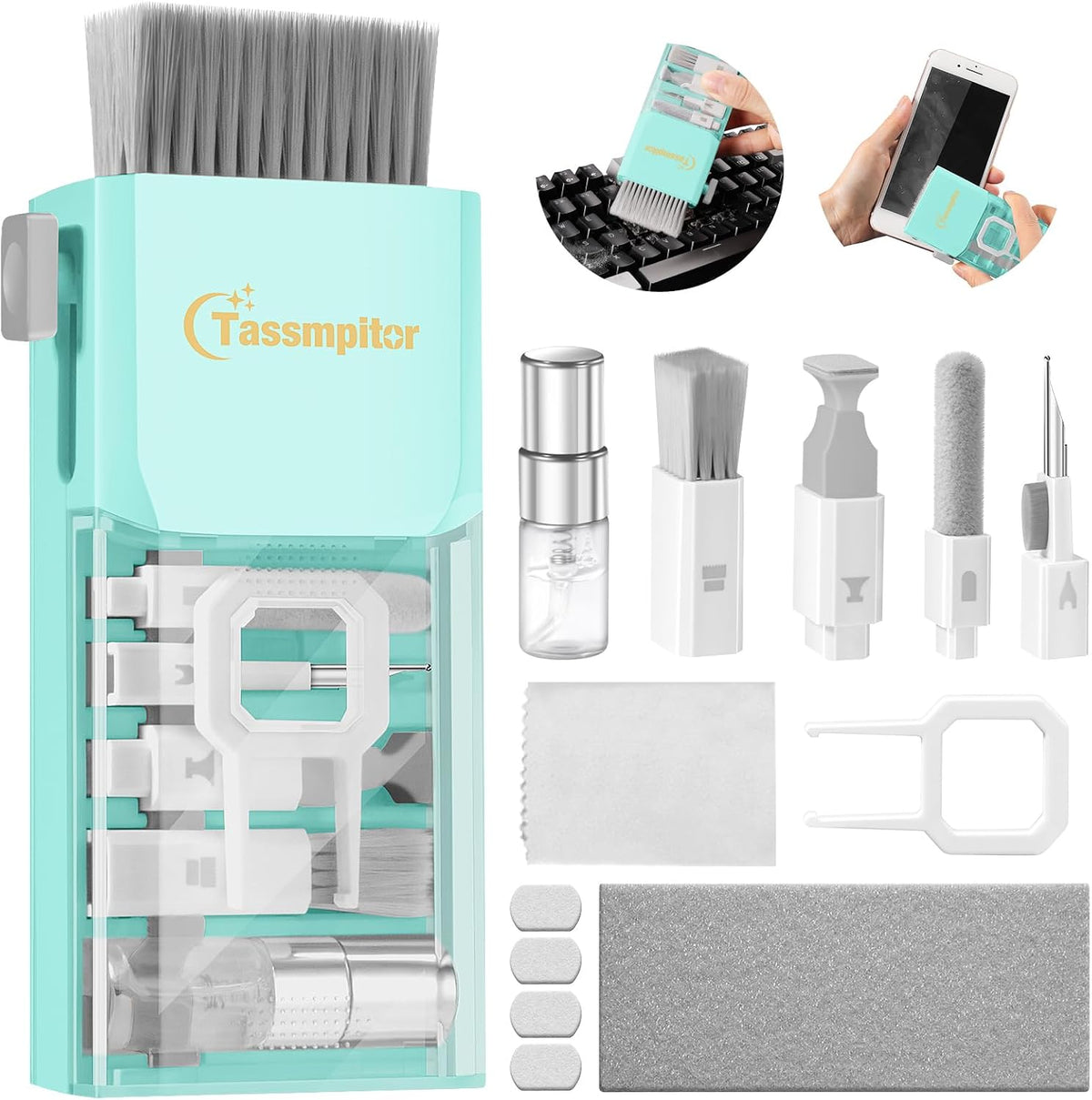All-in-1 Keyboard Cleaner Laptop Cleaning Kit,Computer Screen-Safe Tools