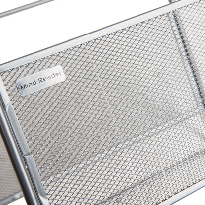 Letter Size Hanging File Folder Organizer, Metal Mesh, Silver