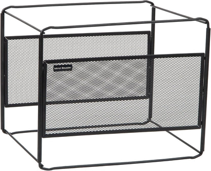Letter Size Hanging File Folder Organizer, Metal Mesh, Silver
