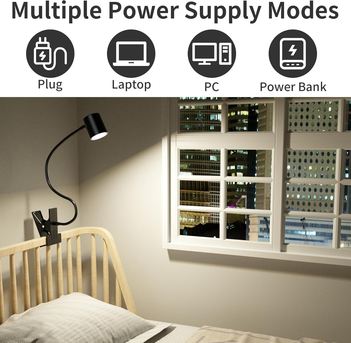 Desk Lamp USB Clip On Light,Book Lights for Reading at Night Clamp Light