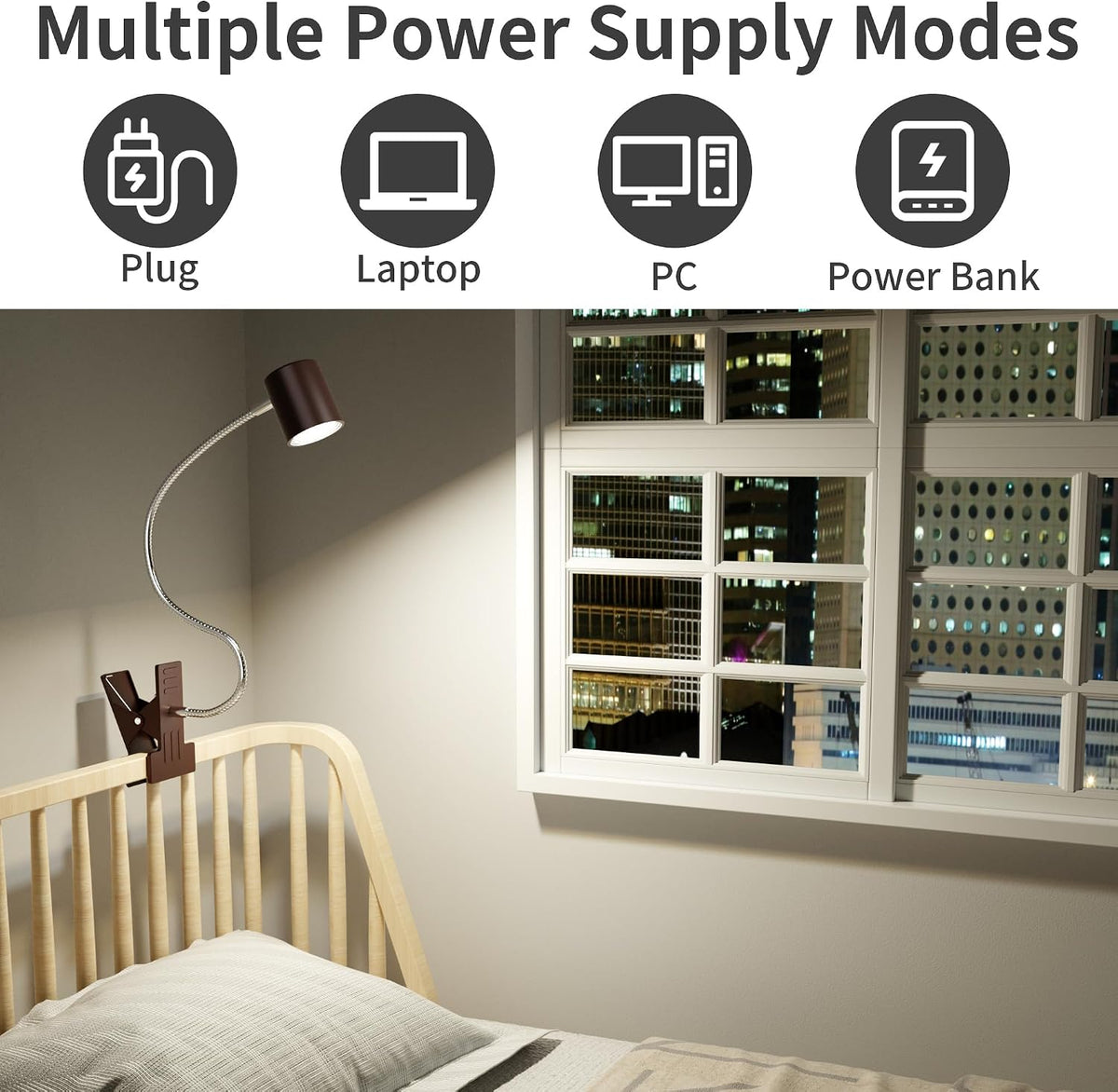 Desk Lamp USB Clip On Light,Book Lights for Reading at Night Clamp Light