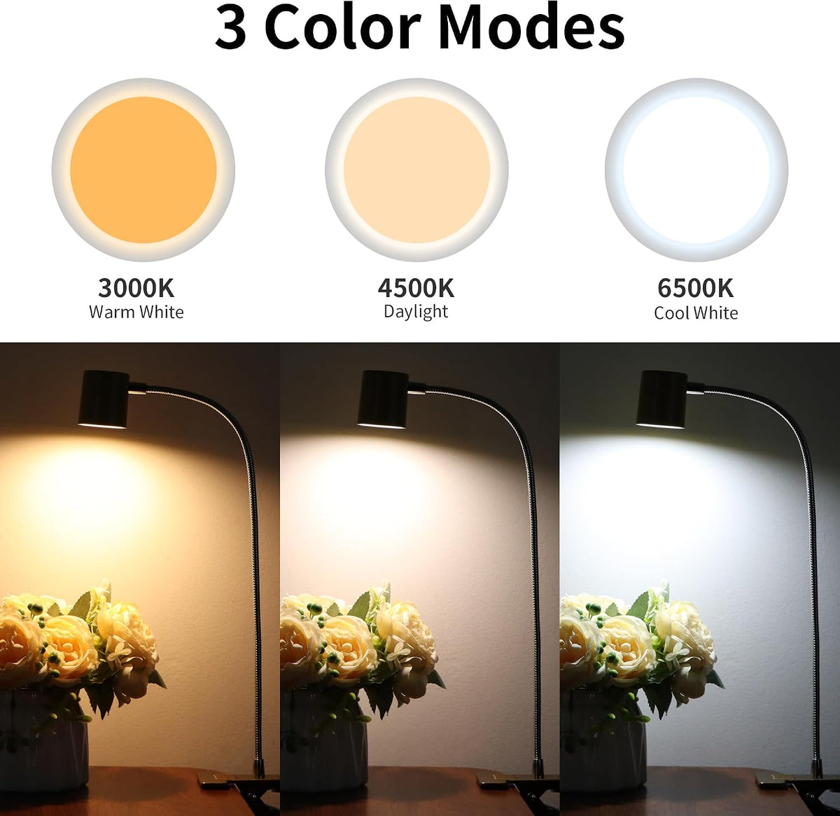 Desk Lamp USB Clip On Light,Book Lights for Reading at Night Clamp Light
