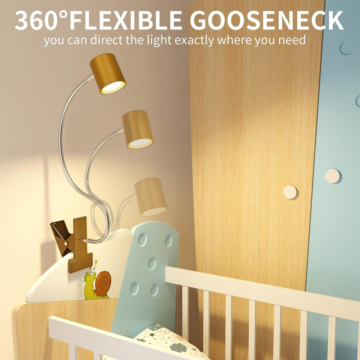 Desk Lamp USB Clip On Light,Book Lights for Reading at Night Clamp Light
