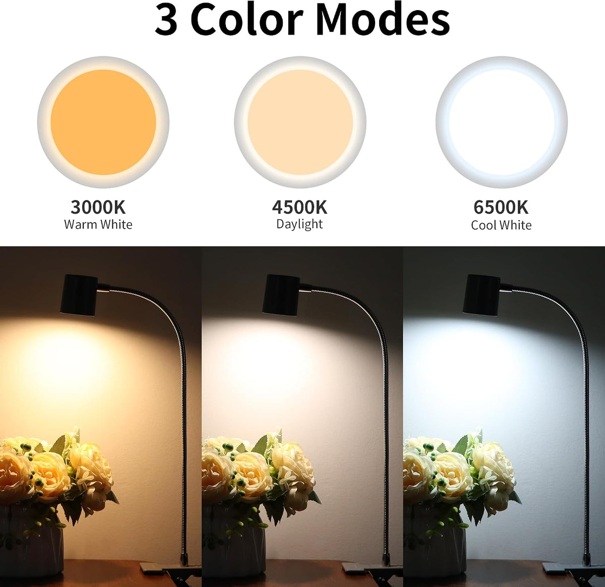 Desk Lamp USB Clip On Light,Book Lights for Reading at Night Clamp Light
