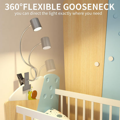 Desk Lamp USB Clip On Light,Book Lights for Reading at Night Clamp Light