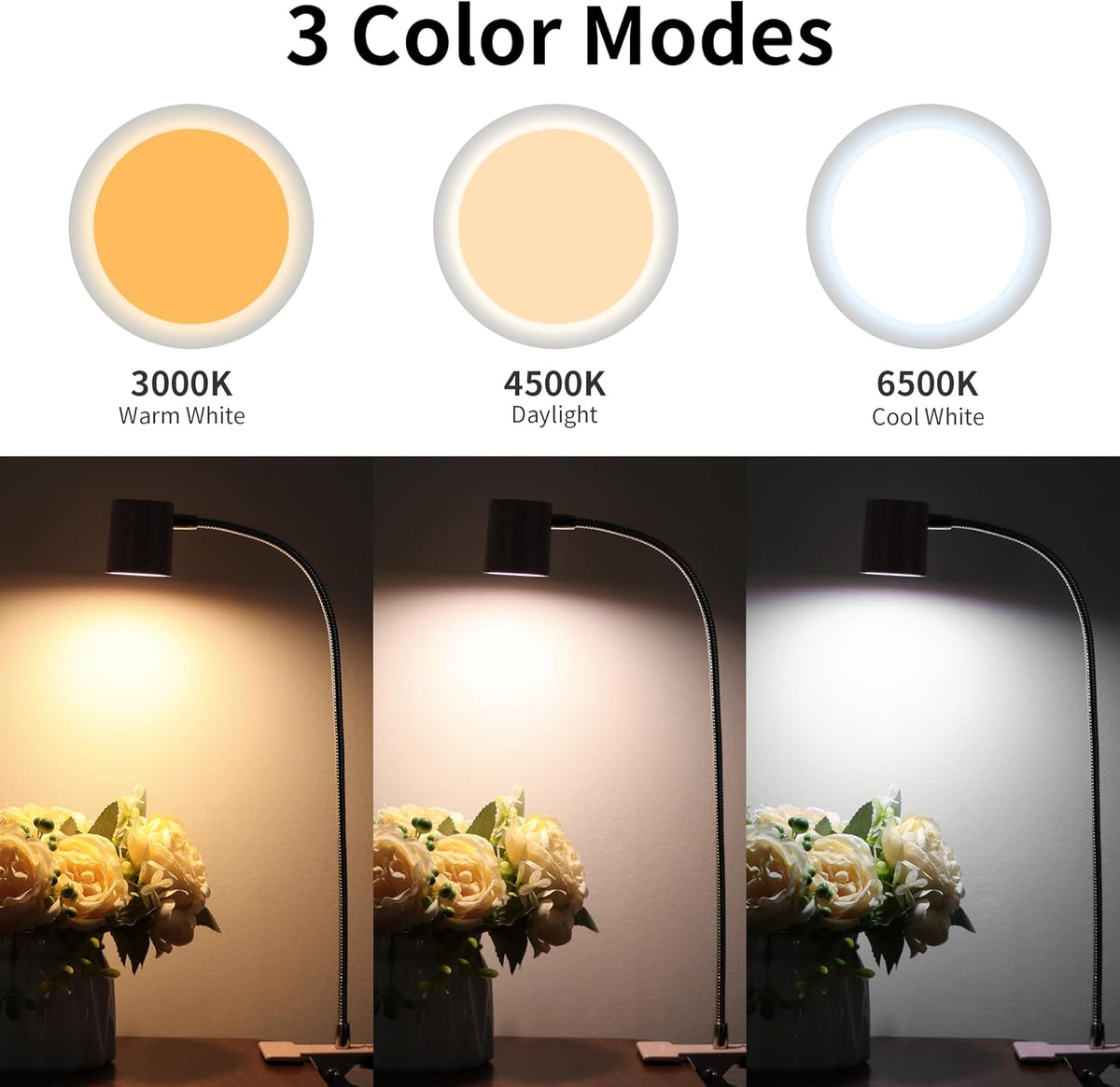 Desk Lamp USB Clip On Light,Book Lights for Reading at Night Clamp Light