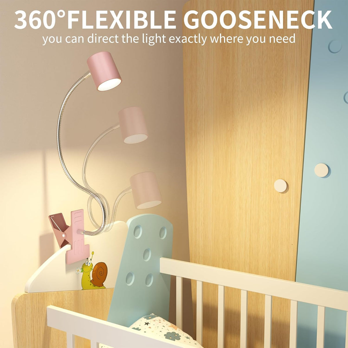 Desk Lamp USB Clip On Light,Book Lights for Reading at Night Clamp Light