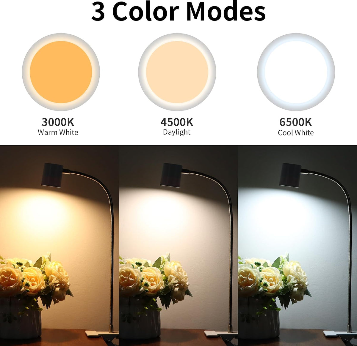 Desk Lamp USB Clip On Light,Book Lights for Reading at Night Clamp Light