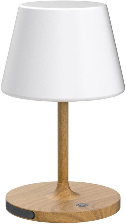 Outdoor Table Lamp, Shower Lamp Waterproof (Wood Grain H9.6in)