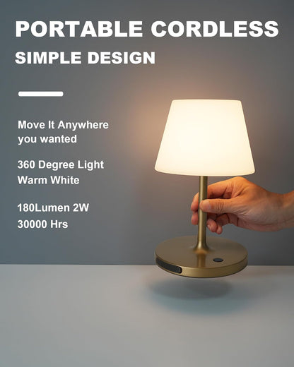 Outdoor Table Lamp, Shower Lamp Waterproof (Wood Grain H9.6in)