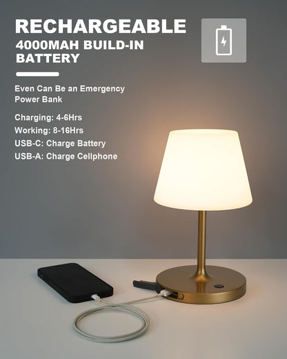 Outdoor Table Lamp, Shower Lamp Waterproof (Wood Grain H9.6in)