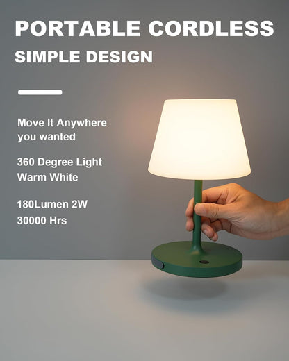Outdoor Table Lamp, Shower Lamp Waterproof (Wood Grain H9.6in)