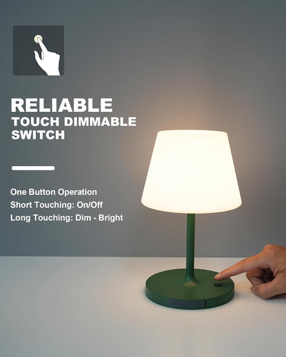 Outdoor Table Lamp, Shower Lamp Waterproof (Wood Grain H9.6in)