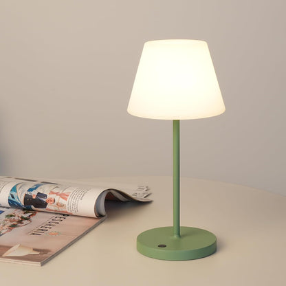 Outdoor Table Lamp, Shower Lamp Waterproof (Wood Grain H9.6in)