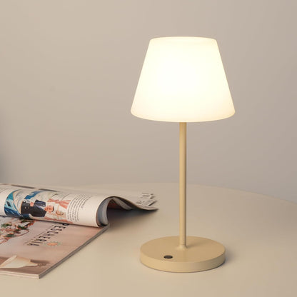 Outdoor Table Lamp, Shower Lamp Waterproof (Wood Grain H9.6in)