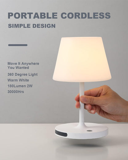 Outdoor Table Lamp, Shower Lamp Waterproof (Wood Grain H9.6in)