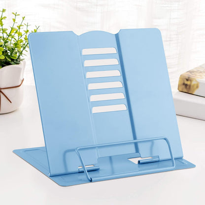 MSDADA Desk Book Stand Metal Reading Rest Book Holder Adjustable