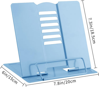 MSDADA Desk Book Stand Metal Reading Rest Book Holder Adjustable