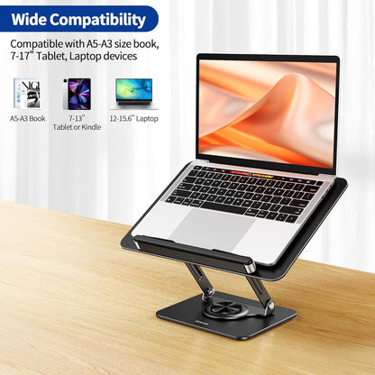 BS02 Book Stand for Reading, Adjustable Book Holder, Ergonomic Laptop Stand, Cookbook Stand, Recipe Book Holder with Elastic Page Clips for Music Scores, Recipe, Tablet