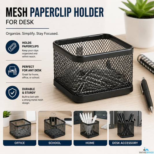 Mesh Paperclip Holder for Desk