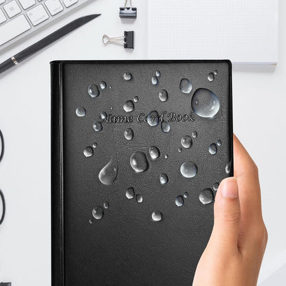 Business Card Holder Book Organizer, 300-Card PU Leather Binder, Black