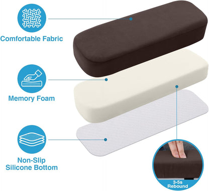 Memory Foam Office Chair Armrest Pads, Non-Slip Armrest Cushion