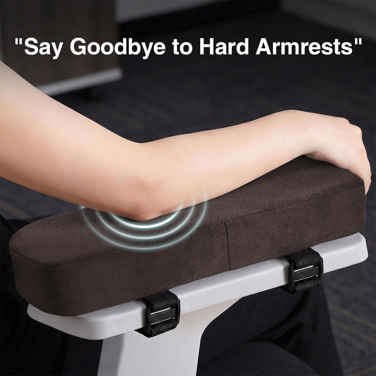 Memory Foam Office Chair Armrest Pads, Non-Slip Armrest Cushion
