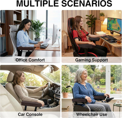 Memory Foam Office Chair Armrest Pads, Non-Slip Armrest Cushion