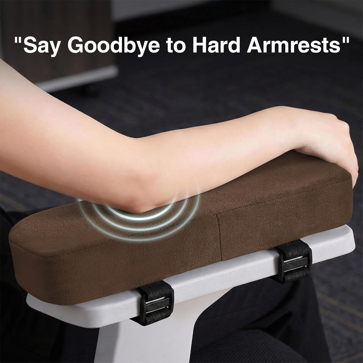 Memory Foam Office Chair Armrest Pads, Non-Slip Armrest Cushion